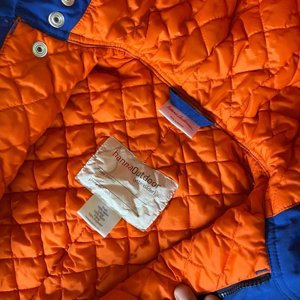 Blue Kids One Piece Snowsuit Hanna Anderson size 3t - Picture 3 of 5